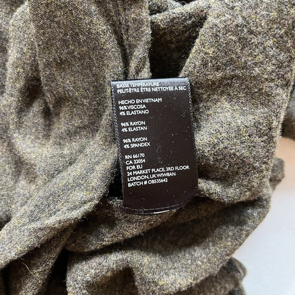 Urban Outfitters Dress soft stretch Long sleeve Knit BDG Olive Size S Lagen Look - Picture 6 of 8